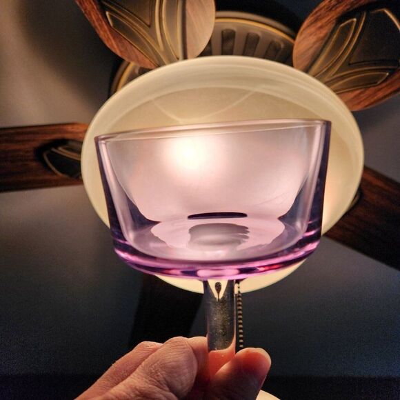 2 Block Watercolors Twilight Lilac Purple Alexandrite Neodymium Stemware Glass - Picture 4 of 10